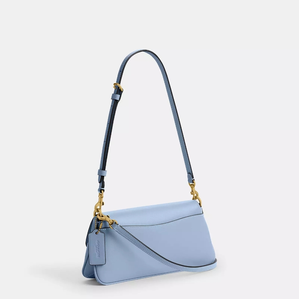 NWT! Coach Jet Shoulder Bag In Brass/Bluebell - Picture 2 of 8